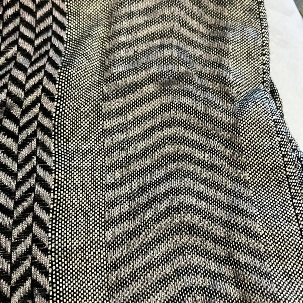 Black and Silver Chevron Patterned‎ Scarf